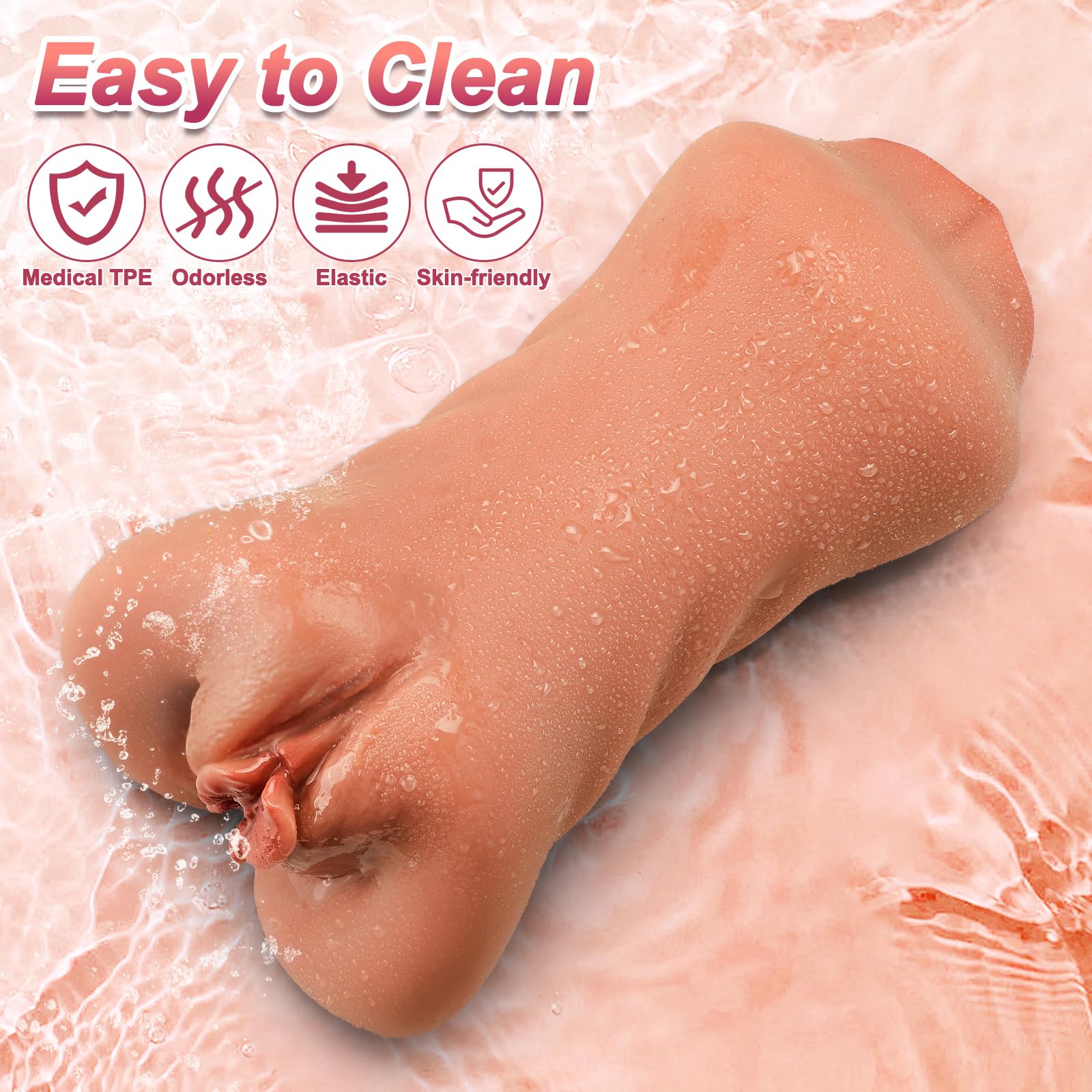 [شحن سري] جهاز استمناء للرجال، مهبل على شكل جيب، فم واقعي، مهبل محكم وفتحة شرج ضيقة. لعبة جنسية فموية، نوع الشفط، جنس شرجي، متعة للرجال، لون بشرة فاتح.